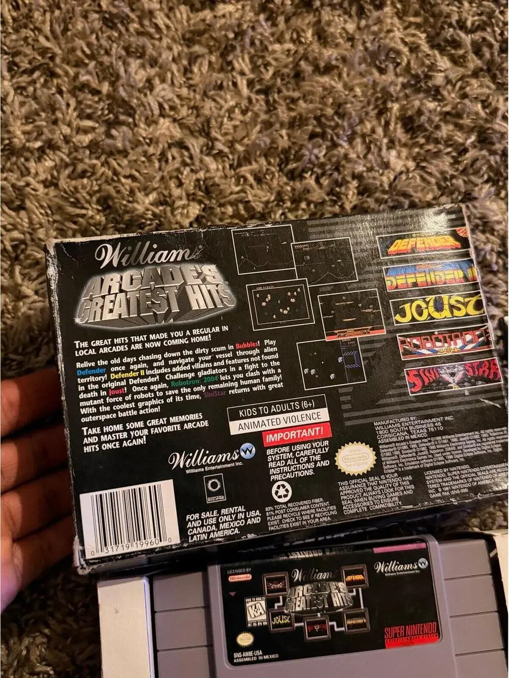 Williams Arcades Greatest Hits for Super Nintendo